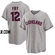 David Fry Men's Cleveland Guardians Gray Replica Road Jersey