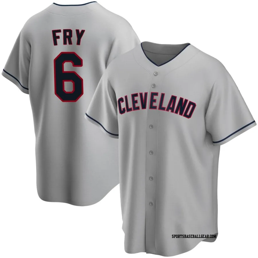 David Fry Youth Cleveland Guardians Gray Replica Road Jersey