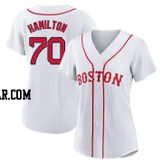 David Hamilton Women's Boston Red Sox White Replica 2021 Patriots' Day Jersey
