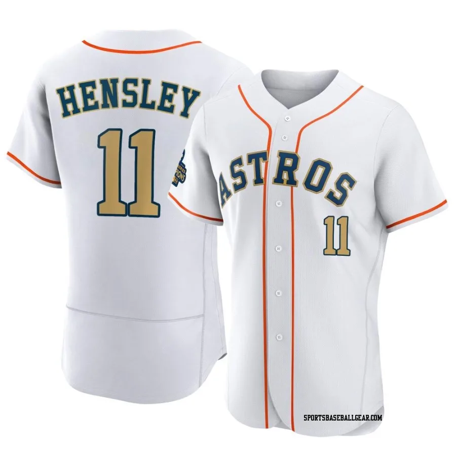 David Hensley Men's Houston Astros Gold Authentic White 2023 Collection Jersey