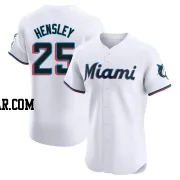 David Hensley Men's Miami Marlins White Elite Home Jersey