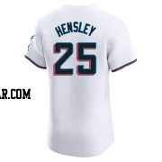 David Hensley Men's Miami Marlins White Elite Home Jersey