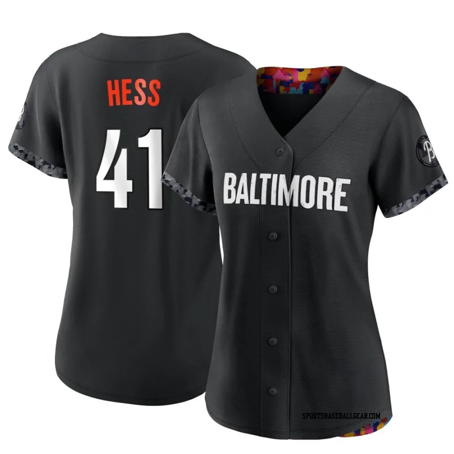 David Hess Women's Baltimore Orioles Black Replica 2023 City Connect Jersey