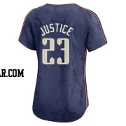 David Justice Women's Cleveland Guardians Navy Limited 2024 City Connect Jersey