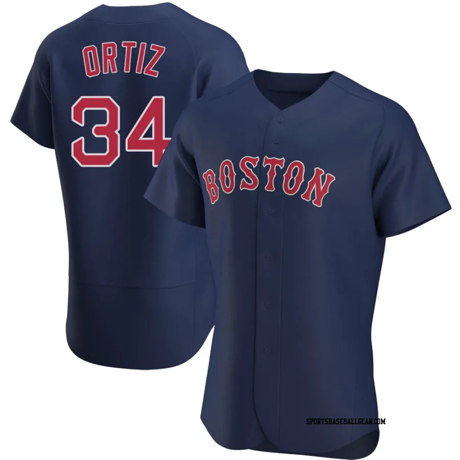 David Ortiz Men's Boston Red Sox Navy Authentic Alternate Jersey