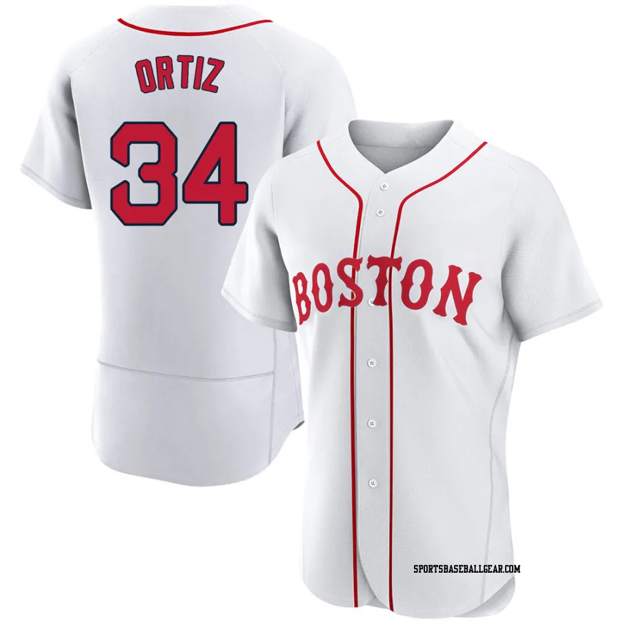 David Ortiz Men's Boston Red Sox White Authentic 2021 Patriots' Day Jersey