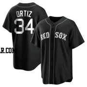 David Ortiz Youth Boston Red Sox Black/White Replica Jersey