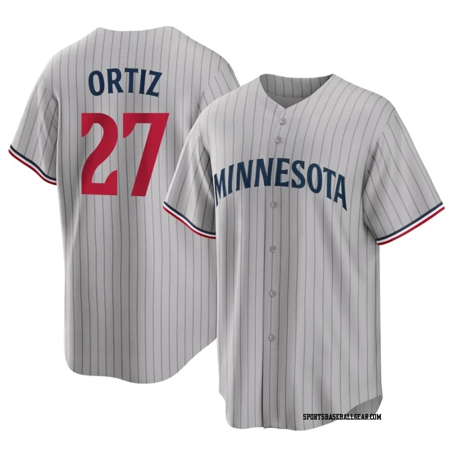 David Ortiz Youth Minnesota Twins Gray Replica Road Jersey