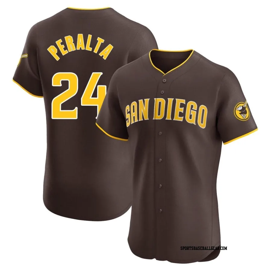 David Peralta Men's San Diego Padres Brown Elite Road Vapor Premier Jersey