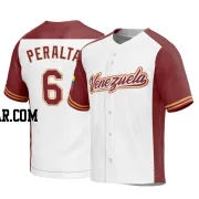 David Peralta Men's Venezuela Baseball White Replica 2023 World Baseball Classic Jersey
