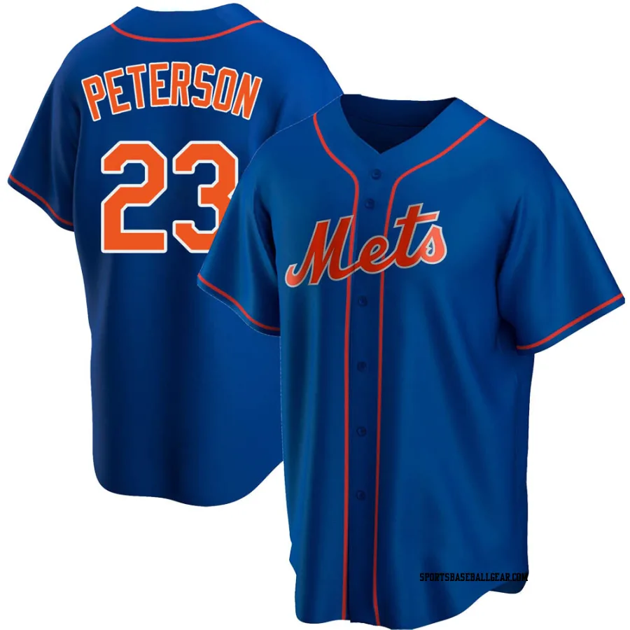 David Peterson Men's New York Mets Royal Replica Alternate Jersey