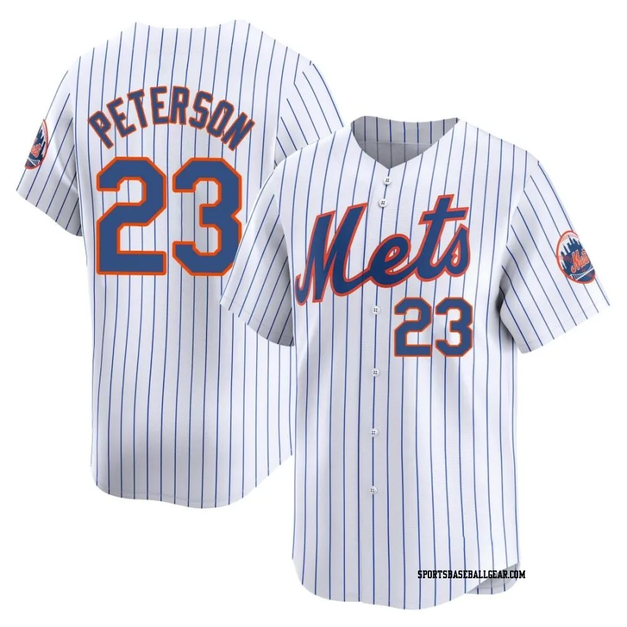 David Peterson Youth New York Mets White Limited Home Jersey