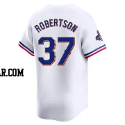 David Robertson Men's Texas Rangers Gold Limited White 2024 Collection Jersey