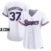 David Robertson Women's Texas Rangers Gold Limited White 2024 Collection Jersey