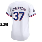 David Robertson Women's Texas Rangers Gold Limited White 2024 Collection Jersey