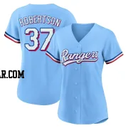 David Robertson Women's Texas Rangers Light Blue Replica Alternate Jersey