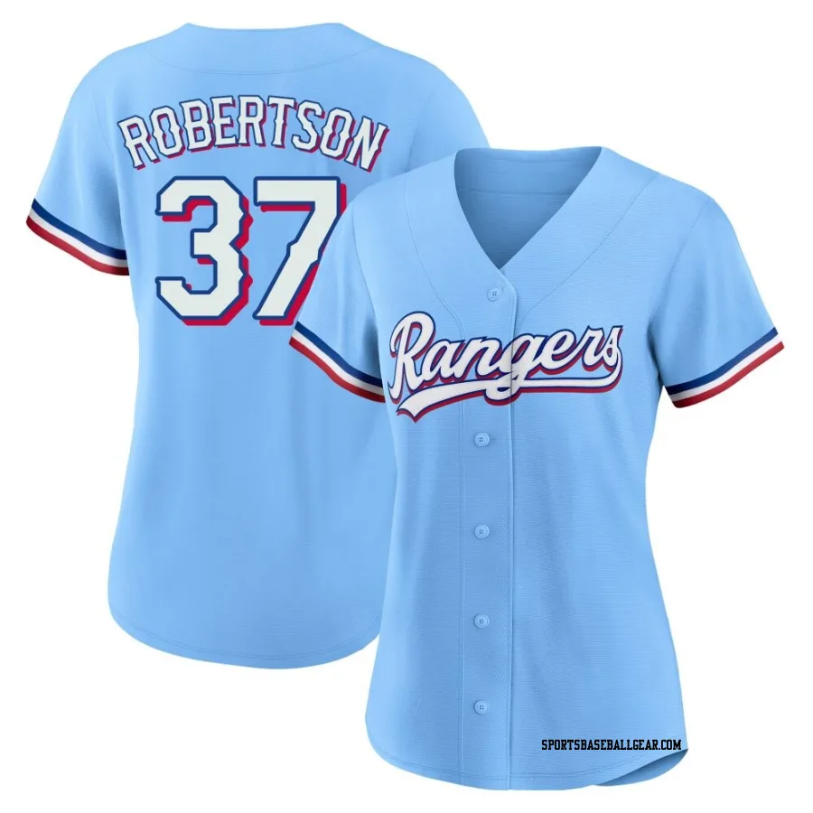 David Robertson Women's Texas Rangers Light Blue Replica Alternate Jersey