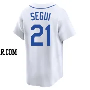 David Segui Men's Seattle Mariners White Limited Throwback Cooperstown Collection Jersey