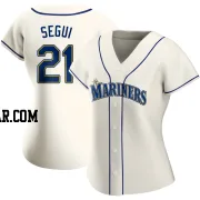 David Segui Women's Seattle Mariners Cream Authentic Alternate Jersey