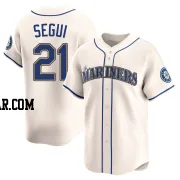 David Segui Youth Seattle Mariners Cream Limited Alternate Jersey