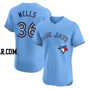 David Wells Men's Toronto Blue Jays Blue Elite Powder Alternate Jersey