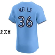David Wells Men's Toronto Blue Jays Blue Elite Powder Alternate Jersey