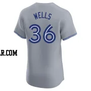 David Wells Men's Toronto Blue Jays Gray Elite Road Jersey