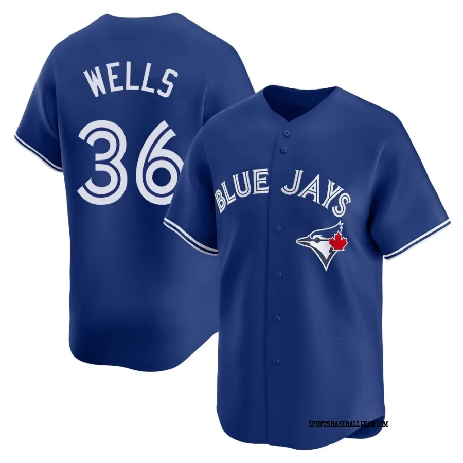 David Wells Men's Toronto Blue Jays Royal Limited Alternate Jersey