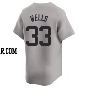 David Wells Youth New York Yankees Gray Limited Away Jersey