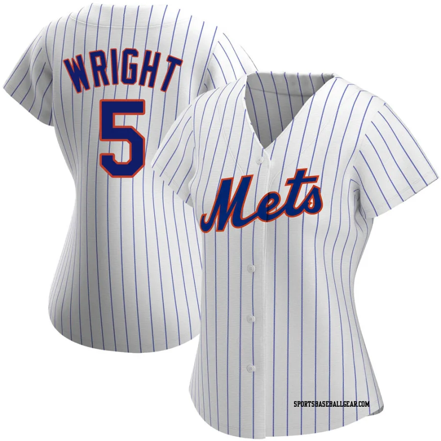 David Wright Women's New York Mets White Replica Home Jersey