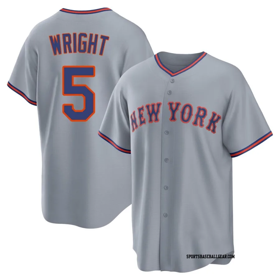 David Wright Youth New York Mets Gray Replica Away 2.0 Jersey