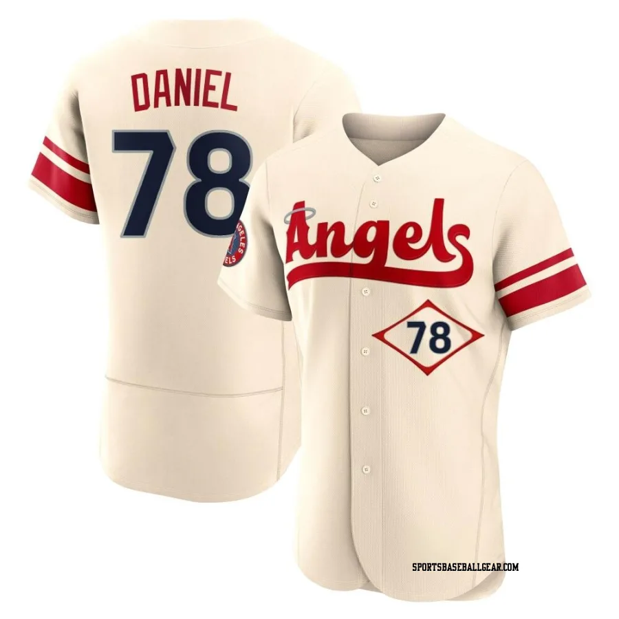 Davis Daniel Men's Los Angeles Angels Cream Authentic 2022 City Connect Jersey