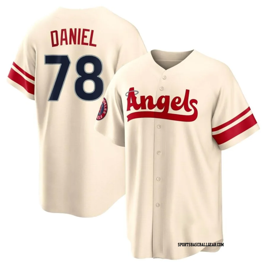 Davis Daniel Men's Los Angeles Angels Cream Replica 2022 City Connect Jersey