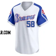 Davis Daniel Youth Atlanta Braves White Limited Throwback Cooperstown Collection Jersey