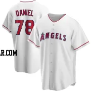 Davis Daniel Youth Los Angeles Angels White Replica Home Jersey