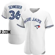 Davis Schneider Men's Toronto Blue Jays White Authentic Home Jersey