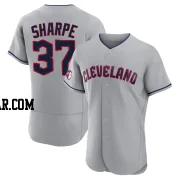 Davis Sharpe Men's Cleveland Guardians Gray Authentic Road Jersey
