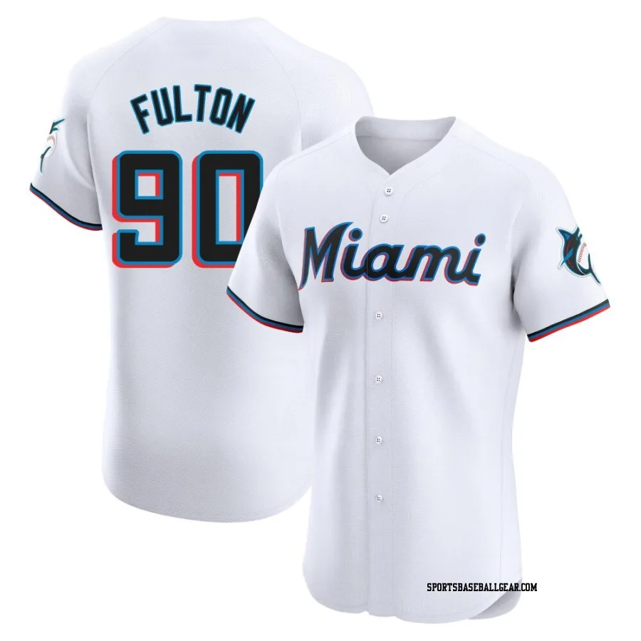 Daxton Fulton Men's Miami Marlins White Elite Home Jersey