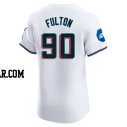 Daxton Fulton Men's Miami Marlins White Elite Home Patch Jersey