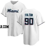 Daxton Fulton Youth Miami Marlins White Replica Home Jersey