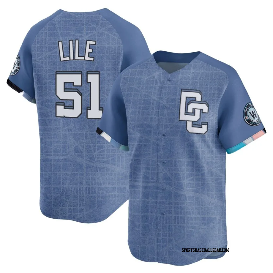 Daylen Lile Men's Washington Nationals Blue Limited 2025 City Connect Jersey