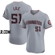Daylen Lile Men's Washington Nationals Gray Elite Road Jersey