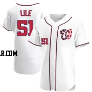 Daylen Lile Men's Washington Nationals White Authentic Alternate Jersey