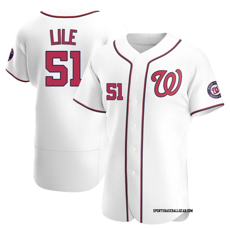 Daylen Lile Men's Washington Nationals White Authentic Home Jersey