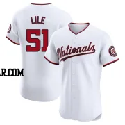 Daylen Lile Men's Washington Nationals White Elite Home Jersey