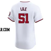 Daylen Lile Men's Washington Nationals White Elite Home Jersey