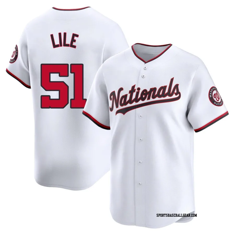 Daylen Lile Men's Washington Nationals White Limited Home Jersey