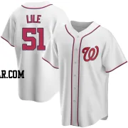 Daylen Lile Men's Washington Nationals White Replica Home Jersey