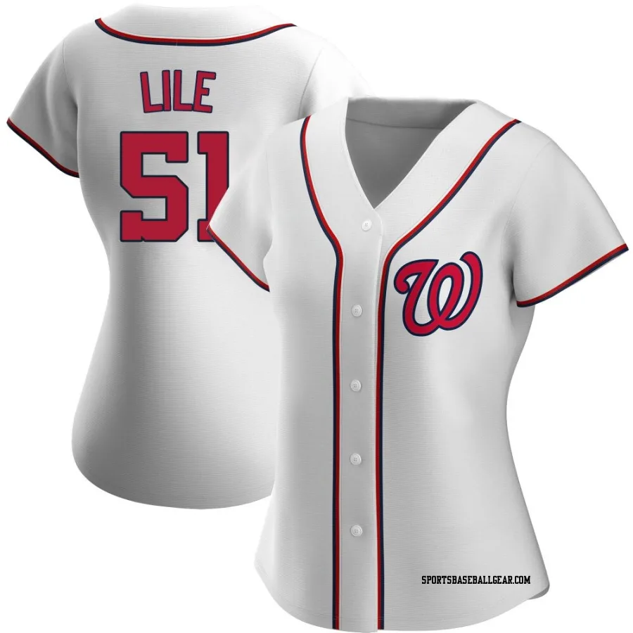 Daylen Lile Women's Washington Nationals White Authentic Home Jersey