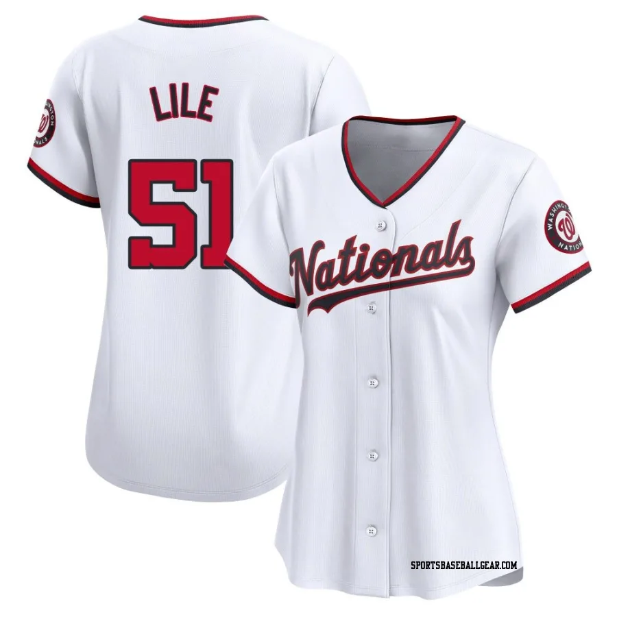 Daylen Lile Women's Washington Nationals White Limited Home Jersey